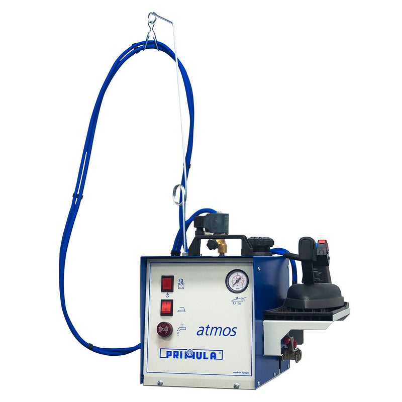 بريمولا طاولة كي الملابس بريمولا إيكو دوب - مزودة بخاصية التسخين والشفط، وذراع دوار، وحامل أكمام مُدفأ مع مولد بخار أتوموس سعة 5 لترات - Image 2